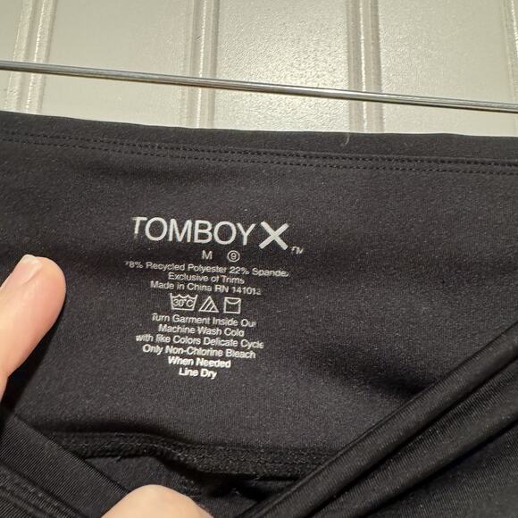 Tomboy X Spark High Waist Pocket Bike Shorts Black Size Medium - Picture 4 of 5